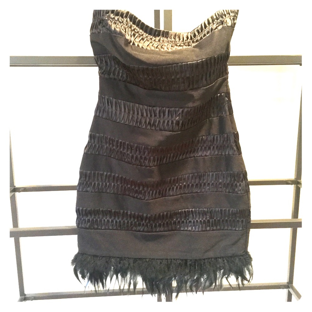 Strapless Feather Dress